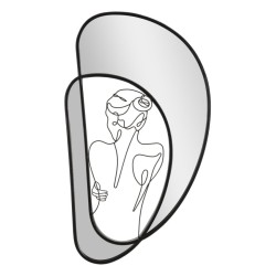 Espejo de pared 40,6 x 3,2 x 70,5 cm – Discreción refinada y estilo contemporáneo