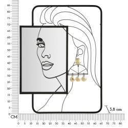 Espejo de pared Eleonor 64,8x3,8x85 cm – Elegancia barroca y majestuoso atractivo