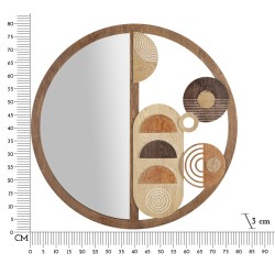 Bloque de espejo mural Ø80x3 cm – Diseño elegante y brillo sutil