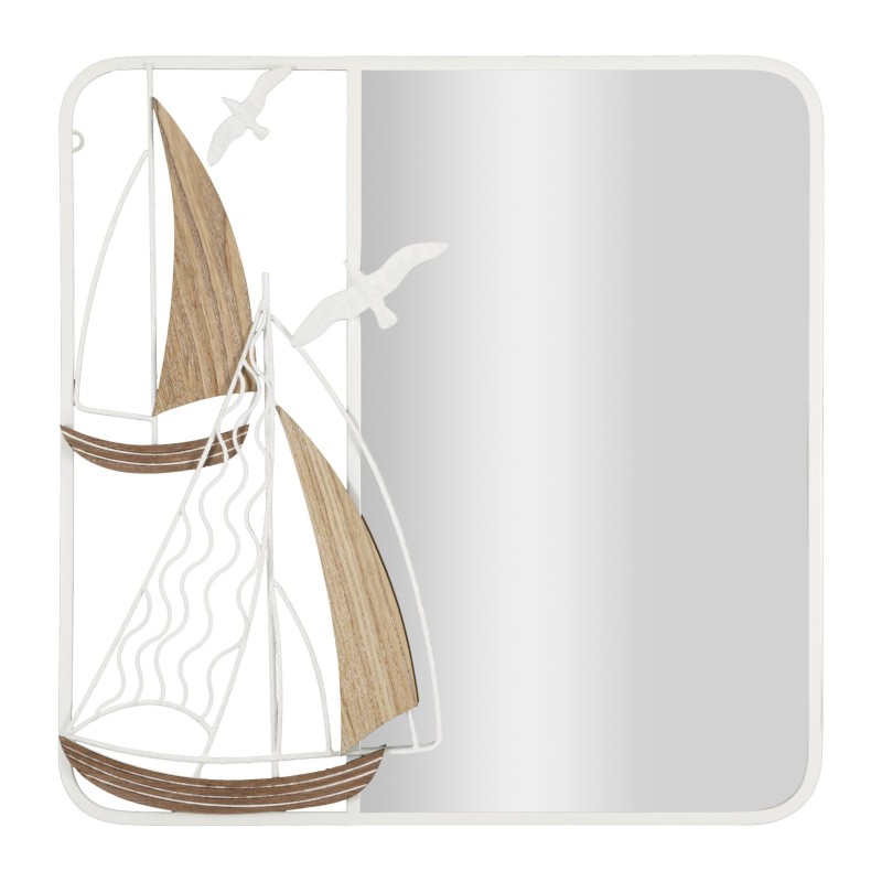 Espejo de pared Adriatic 60x4,4x60 cm – Inspiración marina y equilibrio visual