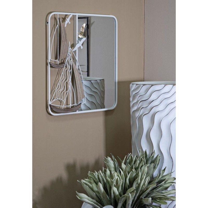 Espejo de pared Adriatic 60x4,4x60 cm – Inspiración marina y equilibrio visual