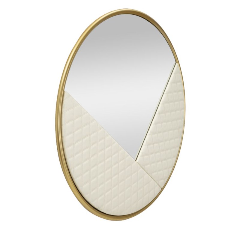 Espejo de pared Sharon Ø80x3 cm – Curvas puras y brillantez de diseño