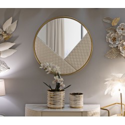 Espejo de pared Sharon Ø80x3 cm – Curvas puras y brillantez de diseño