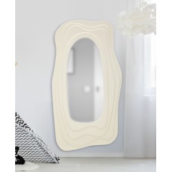Espejo de pared blanco Dafne 90x4x165 cm – Pureza luminosa y elegancia monumental