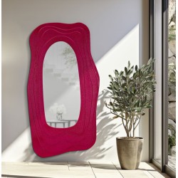 Espejo de pared Dafne fucsia 90x4x165 cm – Color vibrante y sofisticación glamurosa