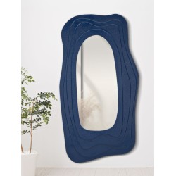 Espejo de pared Dafne, azul, 90x4x165 cm – Tono relajante y aspecto refinado