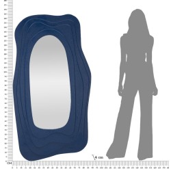 Espejo de pared Dafne, azul, 90x4x165 cm – Tono relajante y aspecto refinado