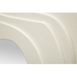 Espejo de pared Dalia, blanco, 90x4x97 cm – Líneas suaves y brillo atemporal