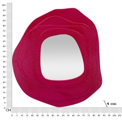 Espejo de pared Dalia fucsia 90x4x97 cm – Un toque femenino y un diseño audaz