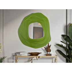 Espejo de pared verde Dalia 90x4x97 cm – Armonía botánica y modernidad elegante