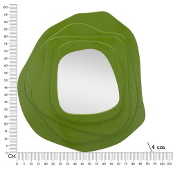 Espejo de pared verde Dalia 90x4x97 cm – Armonía botánica y modernidad elegante