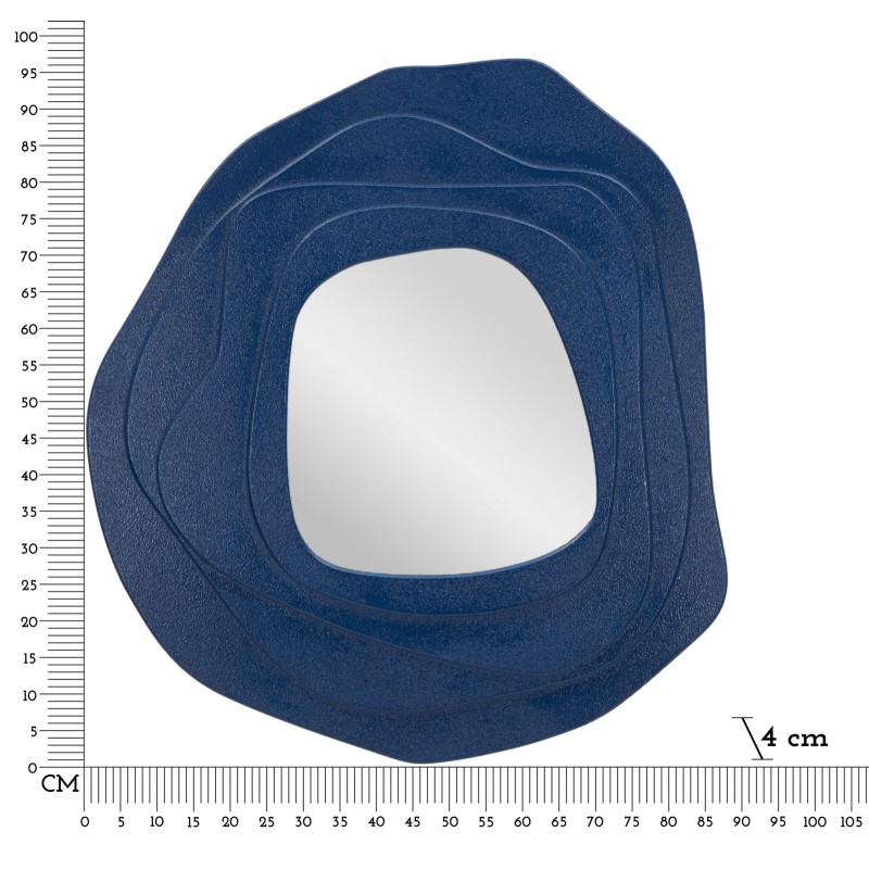 Espejo de pared azul Dalia 90x4x97 cm – Sofisticación colorida y encanto contemporáneo