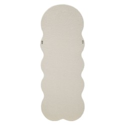 Espejo de pared Teddy, color crema, 60x4x160 cm – Suavidad aterciopelada y estilo envolvente