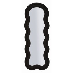 Espejo de pared con forma de osito de peluche negro, 60x4x160 cm (espejo 39x137 cm) – Originalidad lúdica y refinamiento moderno