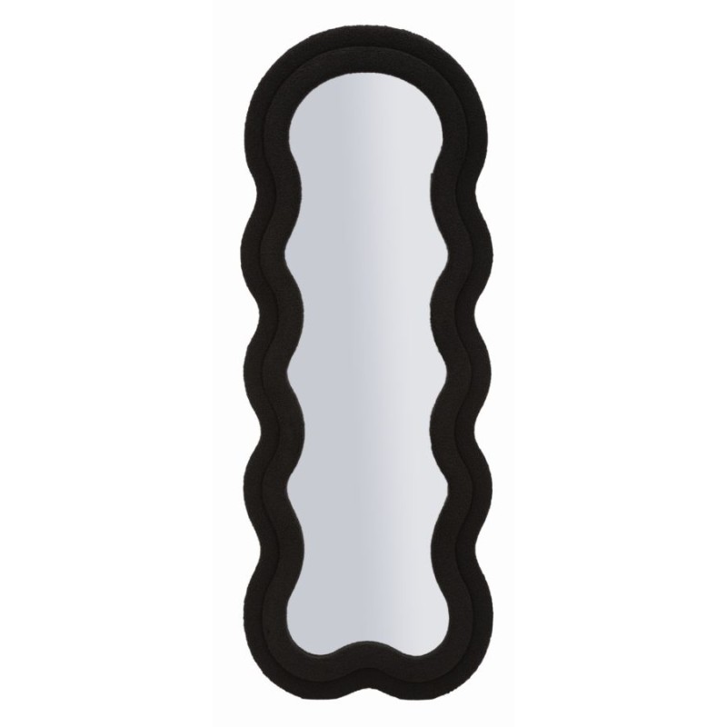 Espejo de pared con forma de osito de peluche negro, 60x4x160 cm (espejo 39x137 cm) – Originalidad lúdica y refinamiento moderno