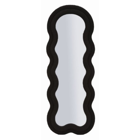 Espejo de pared con forma de osito de peluche negro, 60x4x160 cm (espejo 39x137 cm) – Originalidad lúdica y refinamiento moderno