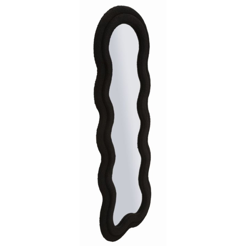 Espejo de pared con forma de osito de peluche negro, 60x4x160 cm (espejo 39x137 cm) – Originalidad lúdica y refinamiento moderno