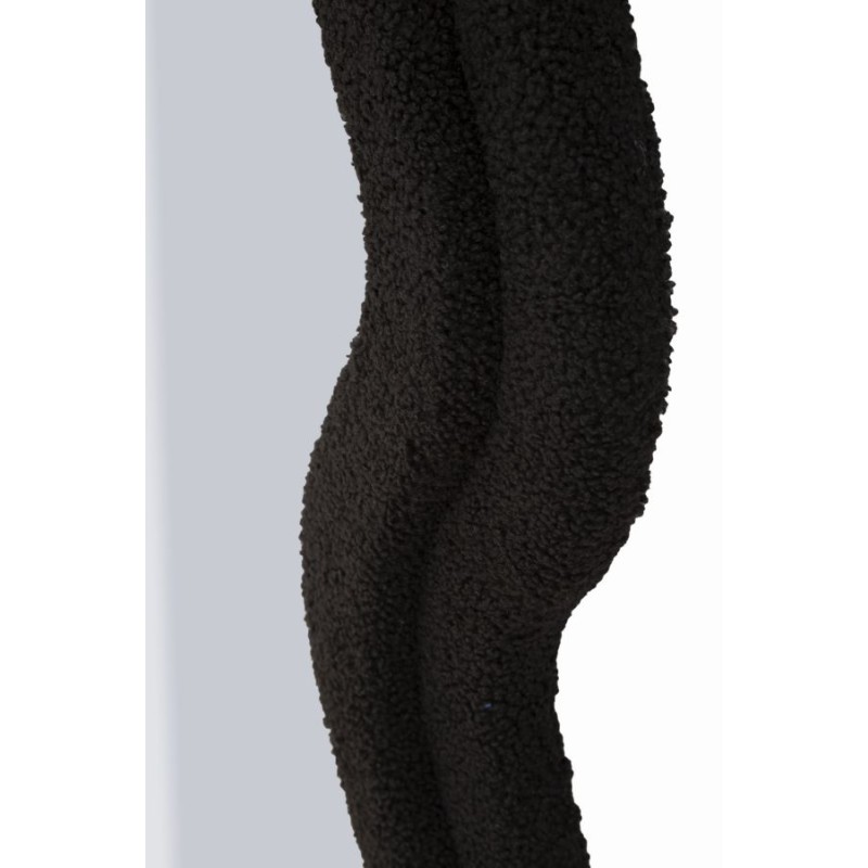 Espejo de pared con forma de osito de peluche negro, 60x4x160 cm (espejo 39x137 cm) – Originalidad lúdica y refinamiento moderno