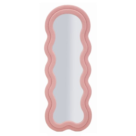 Espejo de pared con forma de osito de peluche rosa, 60 x 4 x 160 cm (espejo: 39 x 137 cm) – Un encanto delicado y un diseño únic
