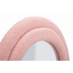 Espejo de pared con forma de osito de peluche rosa, 60 x 4 x 160 cm (espejo: 39 x 137 cm) – Un encanto delicado y un diseño únic