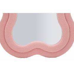 Espejo de pared con forma de osito de peluche rosa, 60 x 4 x 160 cm (espejo: 39 x 137 cm) – Un encanto delicado y un diseño únic