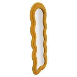 Espejo de pared Teddy, color mostaza, 60x4x160 cm – Color cálido y estilo elegante