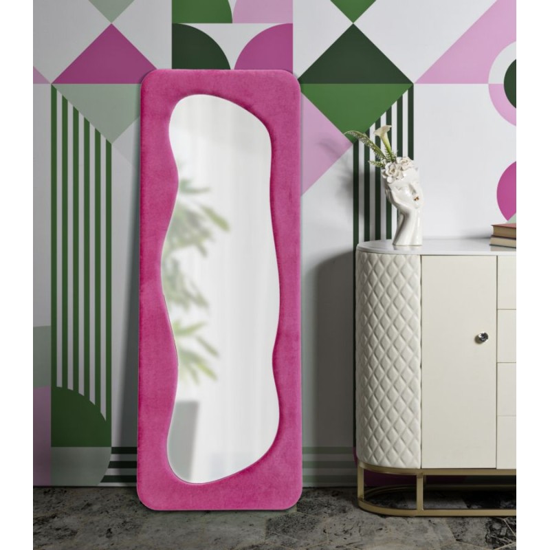 Espejo de pared Theodor, fucsia, 60x4x160 cm – Brillo vibrante y estilo glamuroso