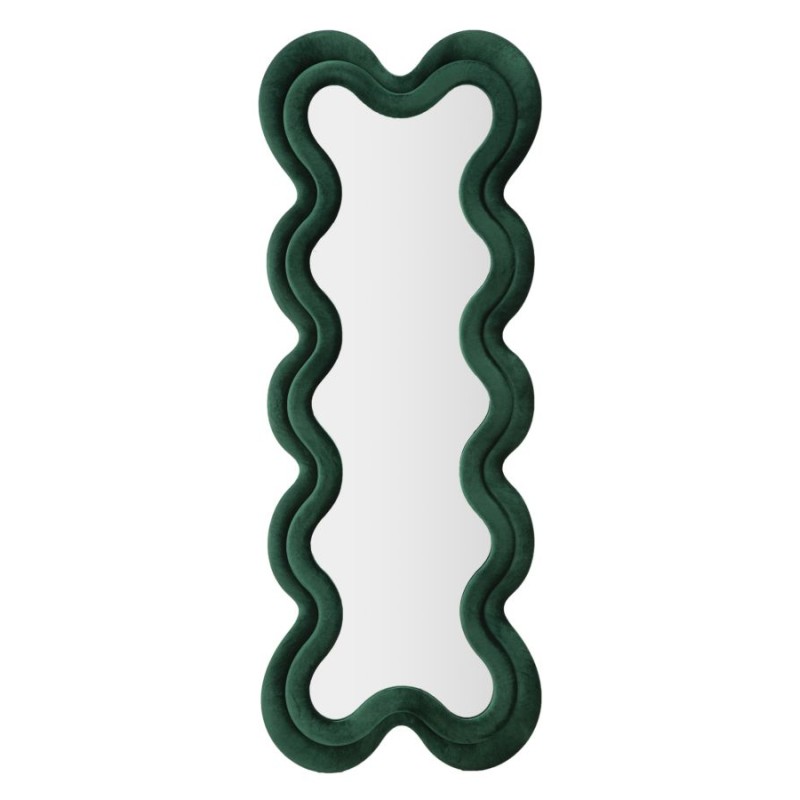 Espejo de pared Monica, verde, 58x4x160 cm – Elegancia natural y presencia armoniosa