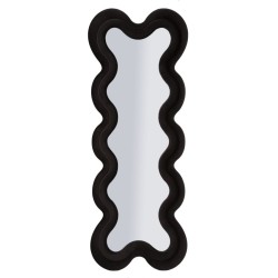 Espejo de pared Monica Black 58x4x160 cm (espejo 39x124 cm) – Diseño elegante e intenso, a la vez que discreto.