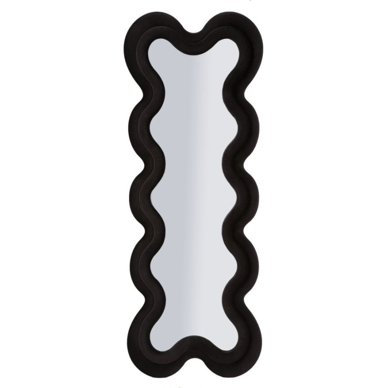 Espejo de pared Monica Black 58x4x160 cm (espejo 39x124 cm) – Diseño elegante e intenso, a la vez que discreto.