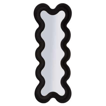 Espejo de pared Monica Black 58x4x160 cm (espejo 39x124 cm) – Diseño elegante e intenso, a la vez que discreto.