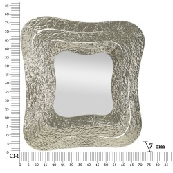 Espejo de pared cuadrado Aury 74x7x79 cm – Forma geométrica y elegancia lujosa