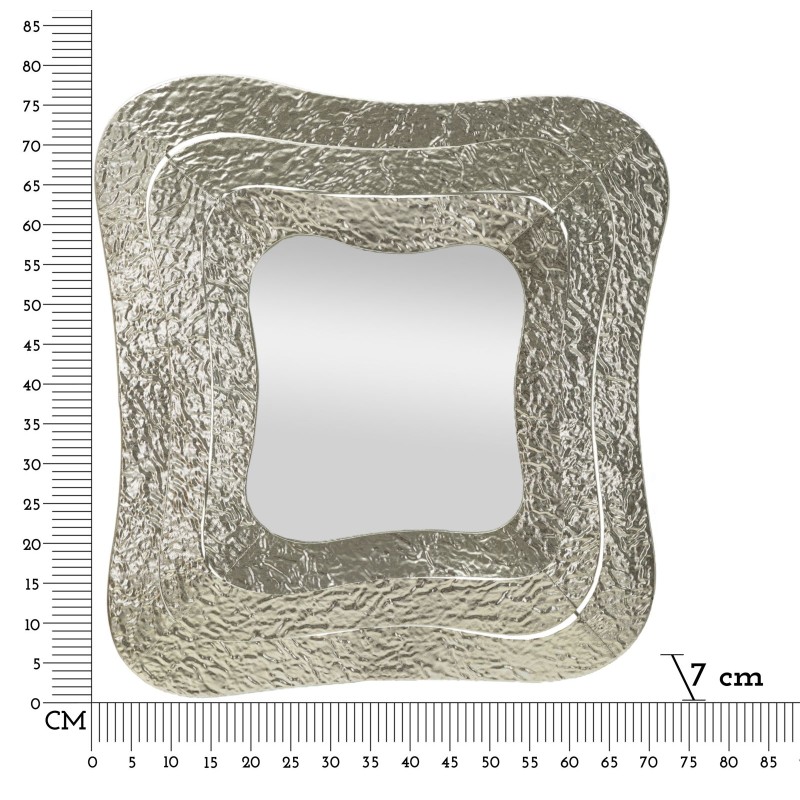 Espejo de pared cuadrado Aury 74x7x79 cm – Forma geométrica y elegancia lujosa