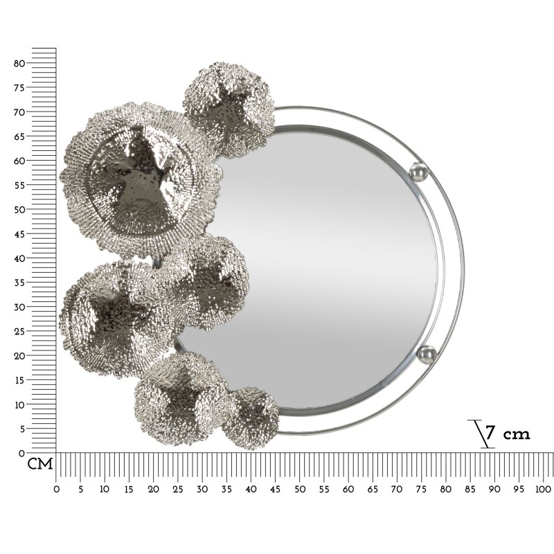 Espejo de pared Kandi 85x7x80,6 cm – Diseño audaz y brillantez escultórica