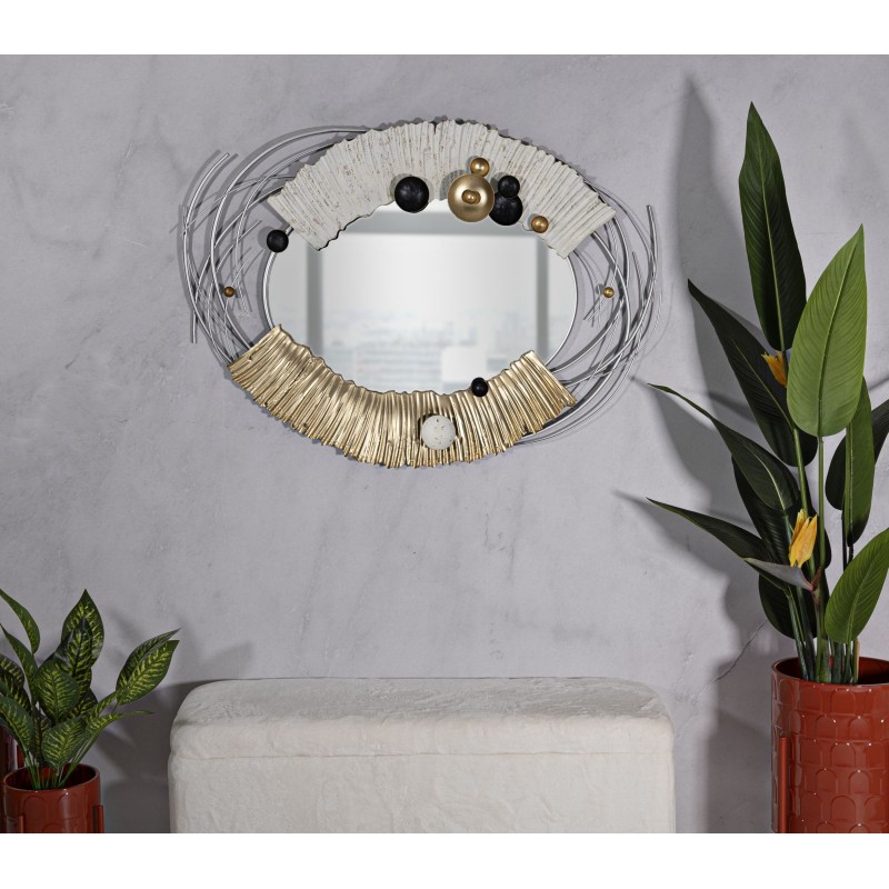 Espejo de pared Klee 114x7x81 cm – Presencia monumental y sofisticación artística