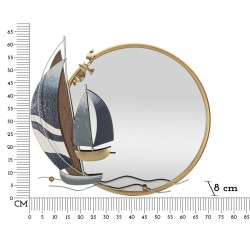 Espejo de pared Vele 71x8x64 cm – Líneas modernas y aspecto sofisticado