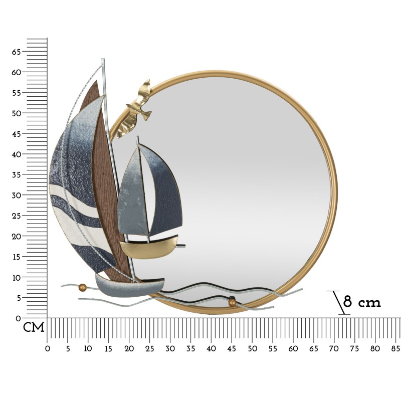 Espejo de pared Vele 71x8x64 cm – Líneas modernas y aspecto sofisticado