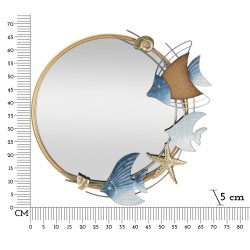 Espejo de pared marino 68x5x67 cm – Armonía clásica y reflejos elegantes