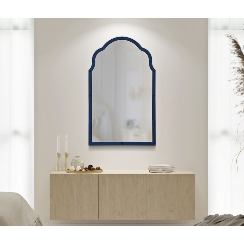 Espejo de pared Tangier Blue 62x1x100 cm (espejo 55x94 cm) – Refinamiento náutico y líneas puras