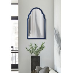 Espejo de pared Tangier Blue 47x1x80 cm (espejo 41x74 cm) – Minimalismo chic y luminosidad relajante