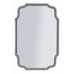 Espejo de pared Estambul, gris, 60 x 1 x 90 cm (espejo 54 x 84,5 cm) – Elegancia minimalista y estilo moderno