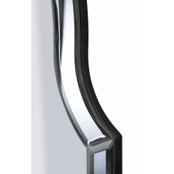 Espejo de pared Estambul, gris, 60 x 1 x 90 cm (espejo 54 x 84,5 cm) – Elegancia minimalista y estilo moderno