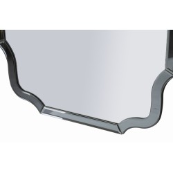 Espejo de pared Estambul, gris, 60 x 1 x 90 cm (espejo 54 x 84,5 cm) – Elegancia minimalista y estilo moderno