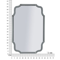 Espejo de pared Estambul, gris, 60 x 1 x 90 cm (espejo 54 x 84,5 cm) – Elegancia minimalista y estilo moderno