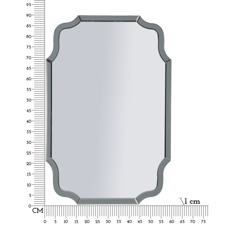 Espejo de pared Estambul, gris, 60 x 1 x 90 cm (espejo 54 x 84,5 cm) – Elegancia minimalista y estilo moderno