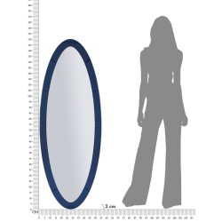 Espejo de pared Oslo Blue 55x2x150 cm (espejo 42,5x137,5 cm) – Armonía azul y elegancia contemporánea