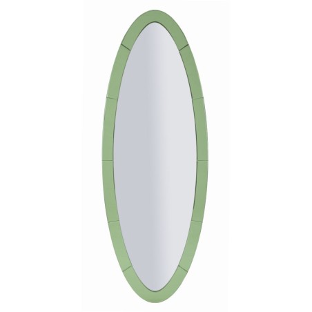 Espejo de pared verde Oslo 55x2x150 cm (espejo 42,5x137,5 cm) – Elegancia natural y líneas puras