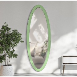 Espejo de pared verde Oslo 55x2x150 cm (espejo 42,5x137,5 cm) – Elegancia natural y líneas puras