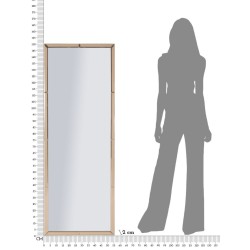 Espejo de pared rosa Berlín 55x2x150 cm (espejo 49x143,5 cm) – Encanto sutil y sofisticación moderna