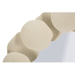 Espejo de pared Dune 85x7,5x85 cm (diámetro del espejo: 62 cm) – Elegancia escultórica y armonía en la pared